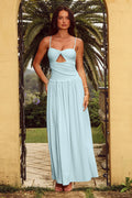 Libertine Twist Ruching Dress - Sky Blue