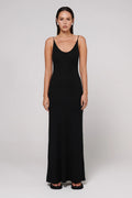 Louise Scooped Neck Dress - Black