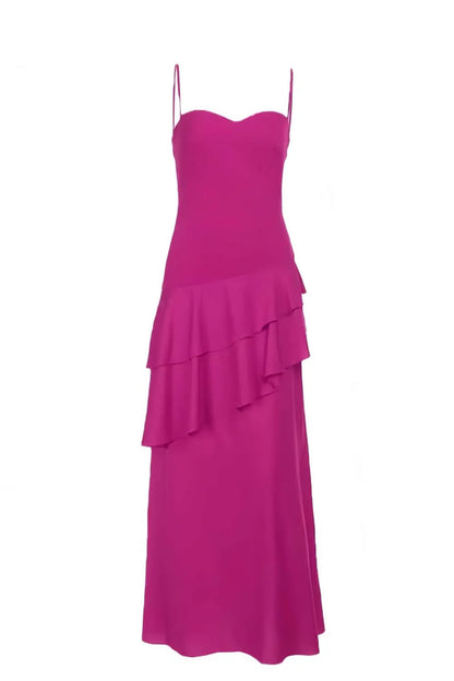 EtherelDress Colorful Chiffon Tiered Maxi Dress