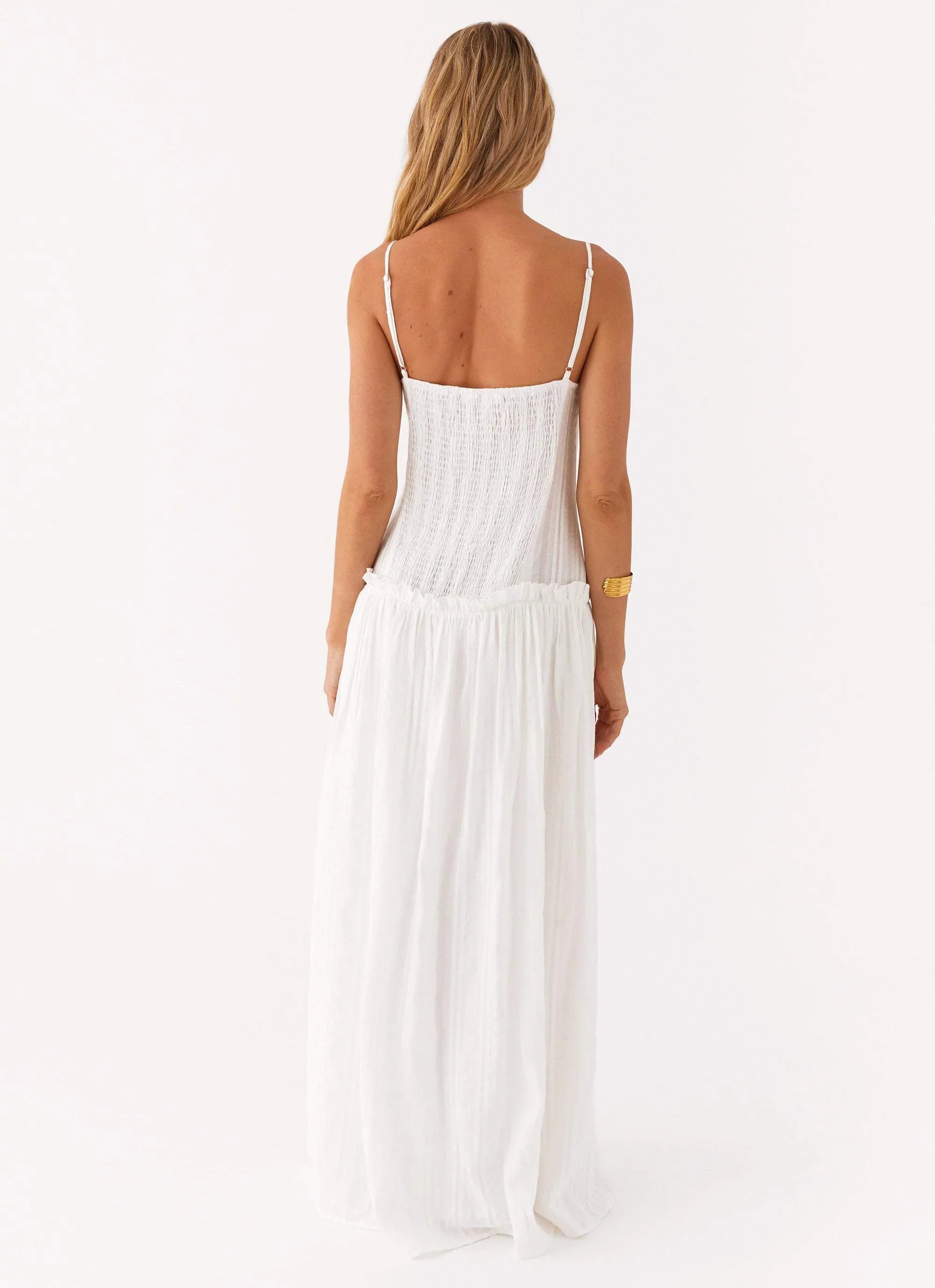 Isella Open Back Maxi Dress Ivory