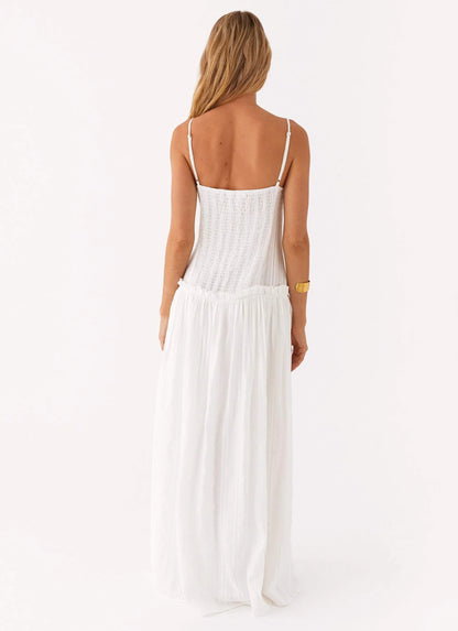 Isella Open Back Maxi Dress Ivory