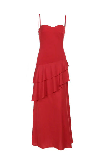 EtherelDress Colorful Chiffon Tiered Maxi Dress