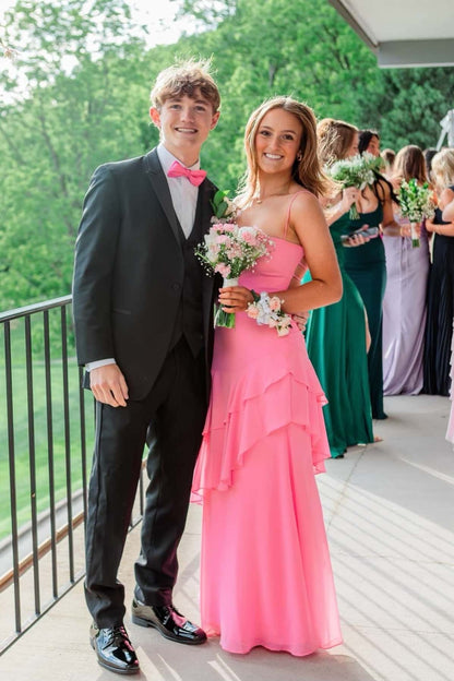 EtherelDress Colorful Chiffon Tiered Maxi Dress